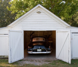 Mr. Sam’s 1947 Cadillac in the garage.