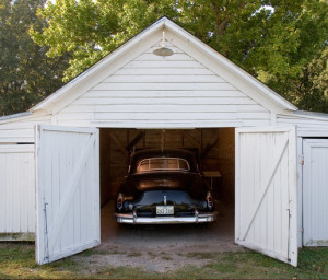 Mr. Sam’s 1947 Cadillac in the garage.
