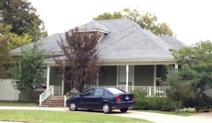 Texas foursquare home - single story with wrap-around porch.