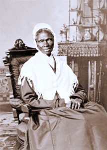 President Abraham Lincoln welcomed Sojourner Truth, former slave and leading abolitionist, into his office during the busy days of the Civil War.