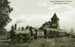The Texas-Midland Railroad Depot in Greenville in the 1900's