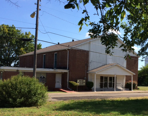 New Hope Baptist Church on Mill Street in Greenville. Your clue is to the left of the main entrance. Good luck. 